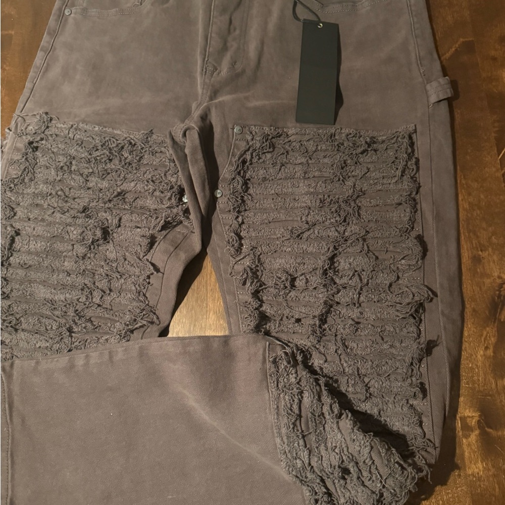 Distressed Gray Flair jeans